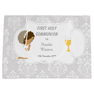 First Communion African American Thank You Large Gift Bag