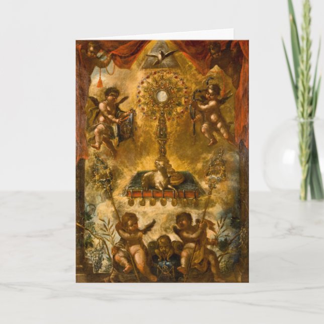 First Communion Allegory of the Eucharist Card (Front)