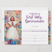 First Communion Announcement for Girl