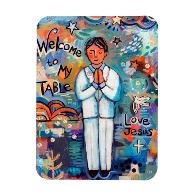 First Communion Boy Catholic Magnet Gift (Vertical)