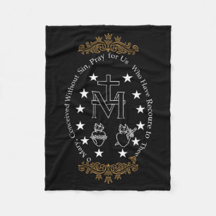 First Communion Catholic O Mary For Boy Girl Kids  Fleece Blanket