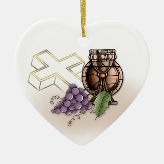 First Communion Commerative Ceramic Ornament (Front)