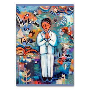 First Communion Customizable Prayer Card for boys