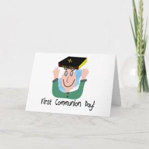First Communion Day~~"Boy With Bible" Card
