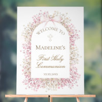 First Communion floral welcome