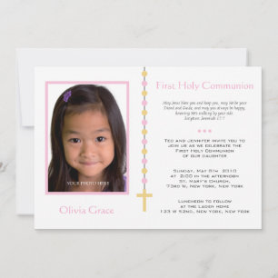 First Communion - Girl Invitation