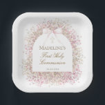 First Communion girl Paper Plate<br><div class="desc">First Holy Communion paper plates</div>