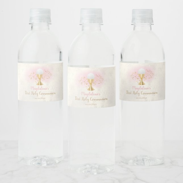  First Communion girl Water Bottle Label (Bottles)