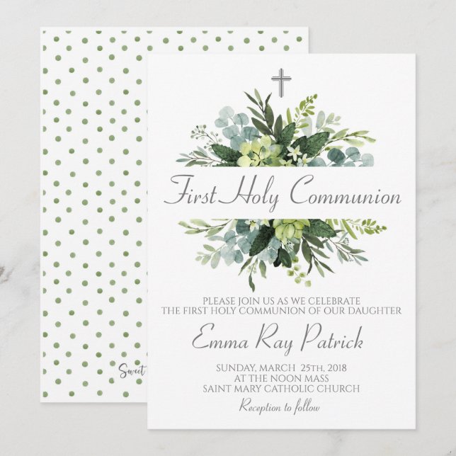 First Communion Invitation (Front/Back)