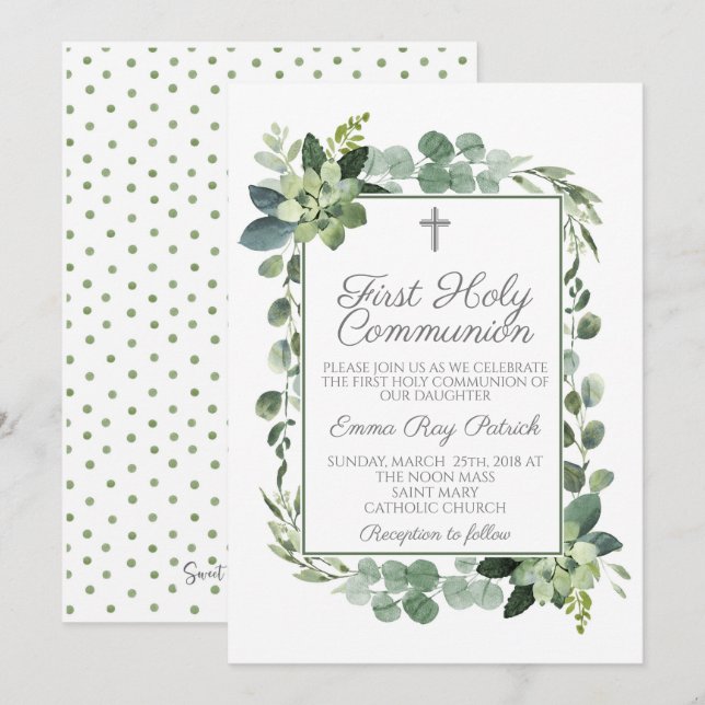 First Communion Invitation (Front/Back)
