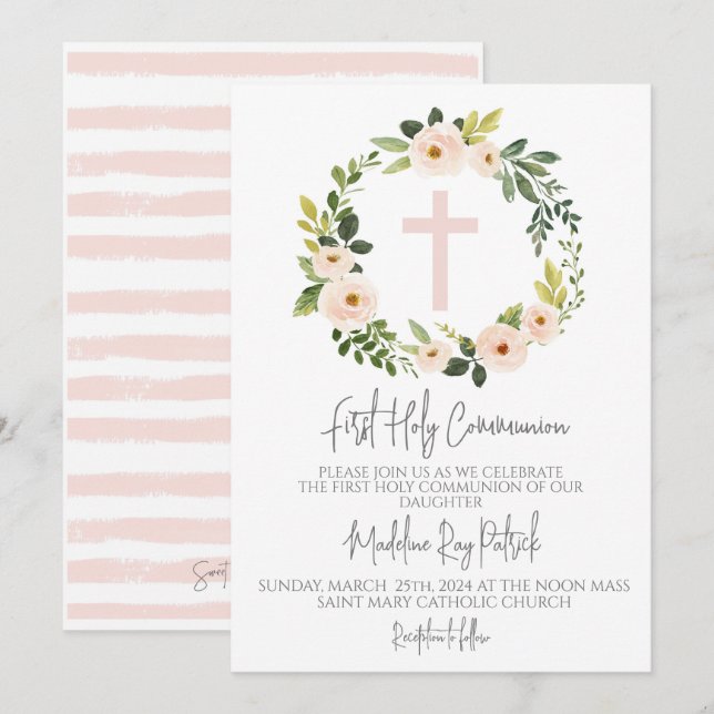 First Communion Invitation (Front/Back)