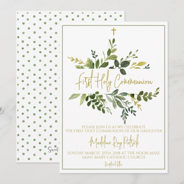 First Communion Invitation (Front/Back)