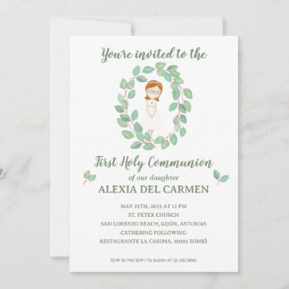 First Communion Invitation Alexia model