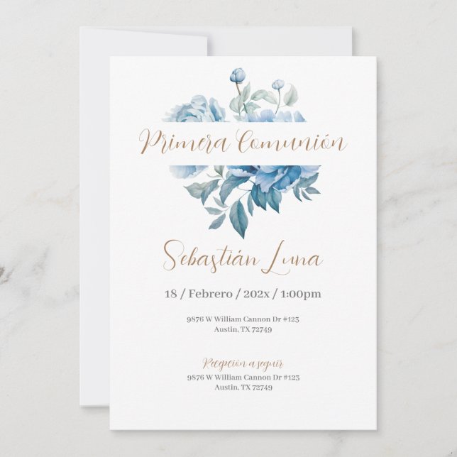 First Communion Invitation Boy (Front)