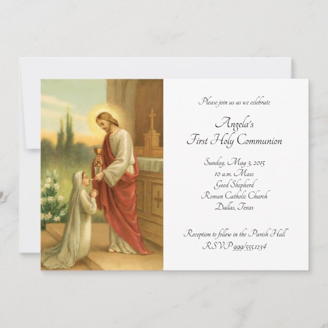 First Communion Invitation:Eucharist in All Things Invitation (Front)