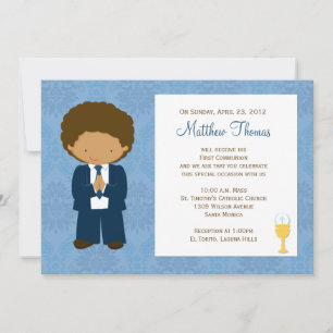 First Communion Invitation for Boy