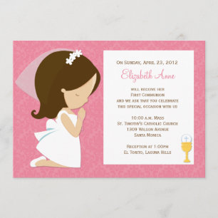 First Communion Invitation for Girl