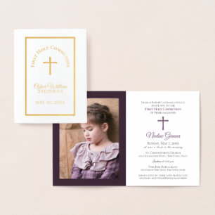 First Communion Invitation with Photo