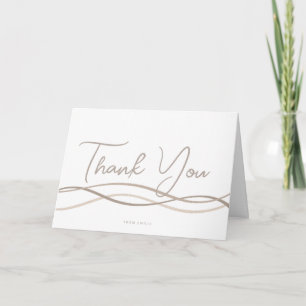 First Communion - Neutral Modern Thank You  Card