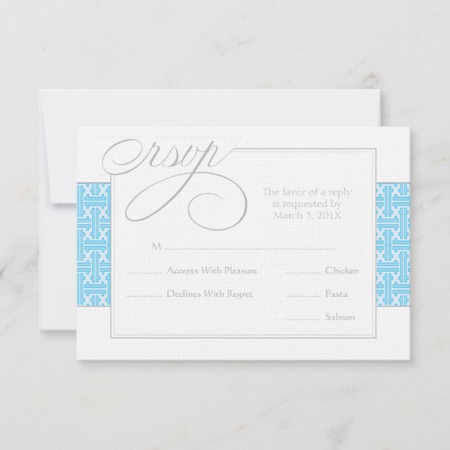 First Communion or Baptism RSVP  |  Blue Card (Front)