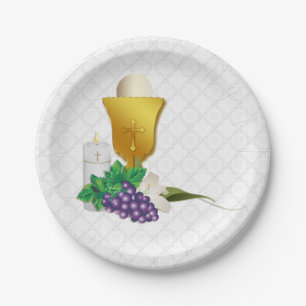 First Communion Paper Plate