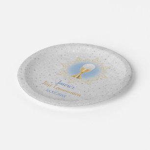 first communion paper plate