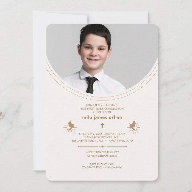 First Communion Photo Invitation (Front)