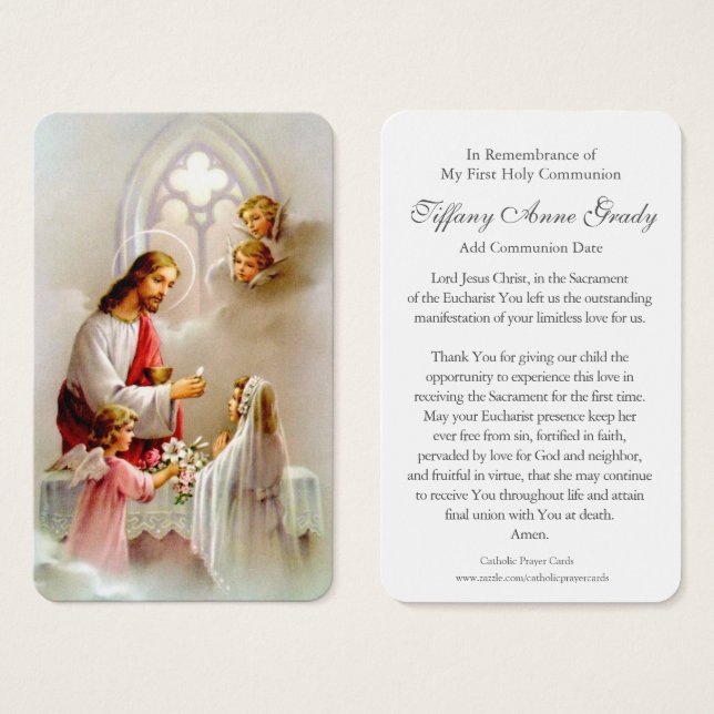 First Communion Prayers | Girl Communion 5 (Front & Back)