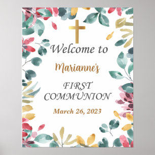 First Communion Sign, Communion Poster, Name Poster