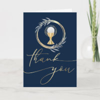 First Communion thank you Card