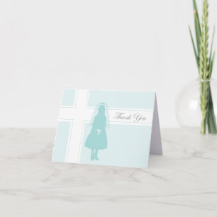 First Communion Thank You Card     Girl