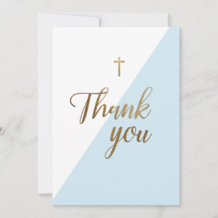 First Communion Thank You Modern blue Boy
