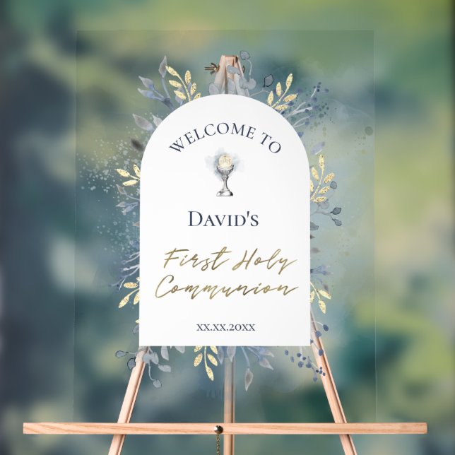 First Communion welcome Acrylic Sign (Neutre)