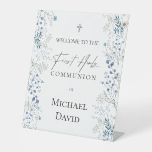 First Communion welcome Pedestal Sign