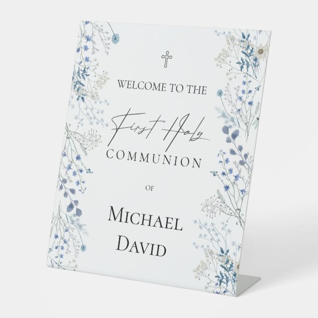 First Communion welcome Pedestal Sign (Front)