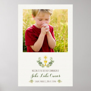First Communion Welcome Photo Banner/Poster Poster