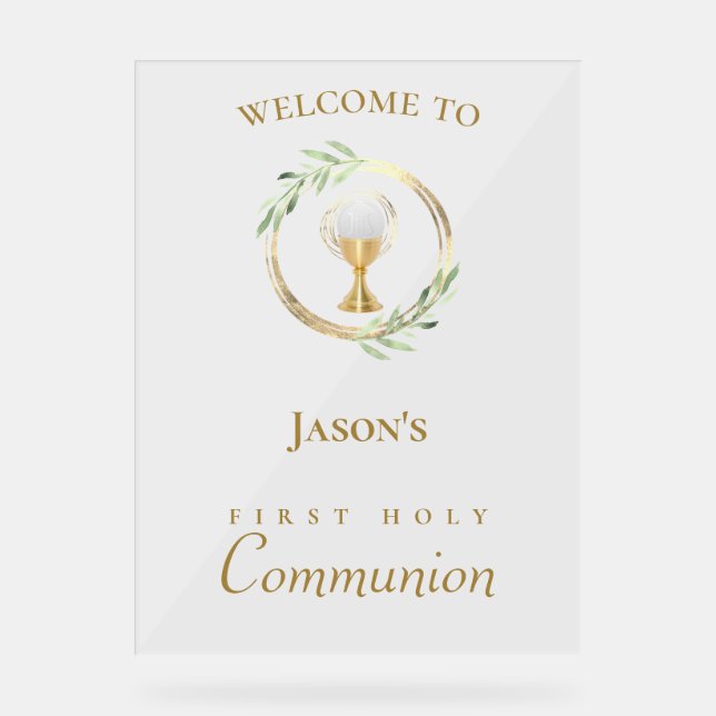 First Communion welcome sign (Front)