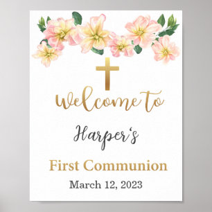 First Communion Welcome Sign, Communion Poster
