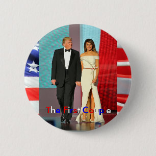First Couple Donald and Melania Trump Inauguration 2 Inch Round Button