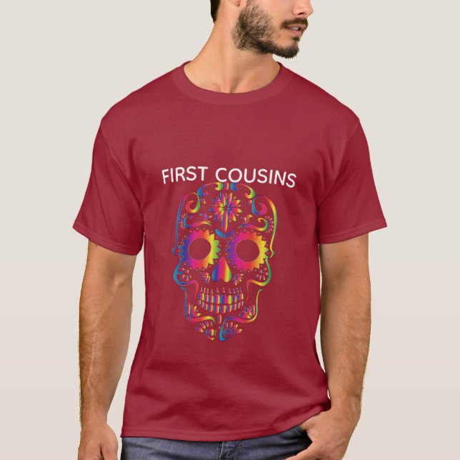 FIRST COUSINS-MONSTER FACE DARK T-Shirt (Front)