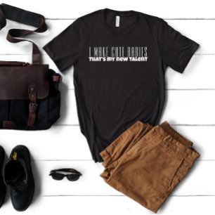 First dad day white letter humor T-Shirt