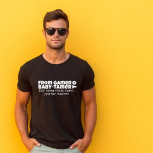 First dad day white letter humour T-Shirt