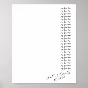 First Dance Song Lyrics Personalized Name and Date Poster