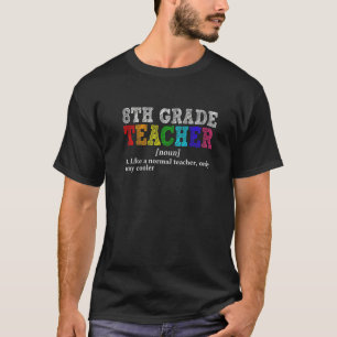 First Day 8th Grade Teacher Definition Back To Sch T-Shirt