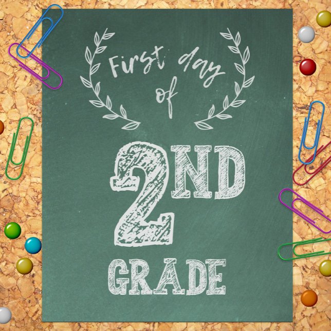 First Day Back to School, 1st Day of 2nd Grade Photo Print (Creator Uploaded)