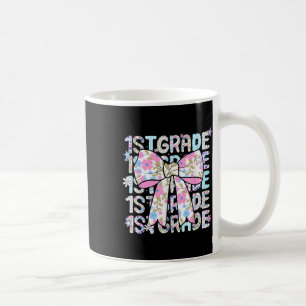 First Day Elementary 1st Grade Girls Ribbon Back T Coffee Mug