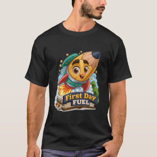 First Day Fuel Cute Pencil Rocket Ship Back To Sch T-Shirt