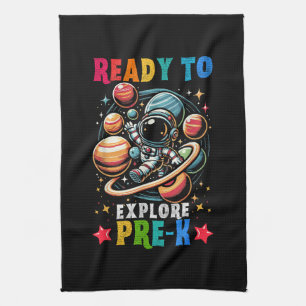 First day Kids Welcome back to School Astronaut Kitchen Towel