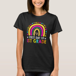 First Day of 1st Grade  Back To School Leopard Rai T-Shirt