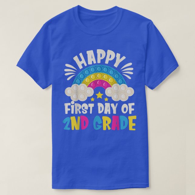 First Day Of 2nd Grade Class Back To School Pop It T-Shirt (Design Front)